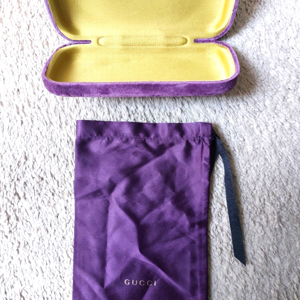Gucci Purple Velvet Eyewear Case